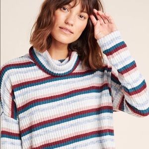 Anthropologie Ribbed Turtleneck Sweater L NWT